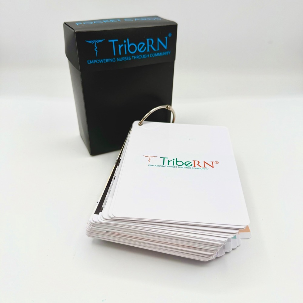 TribeRN Nursing Pocket Cards Clinical Reference Set for Nurses and Students